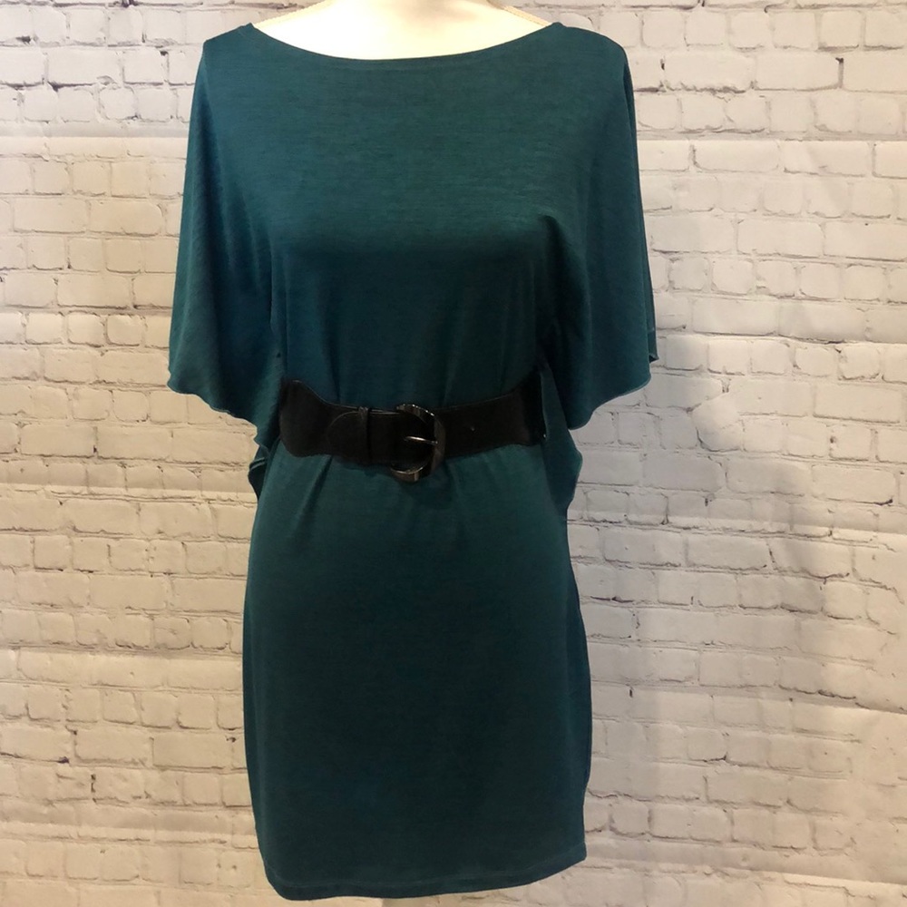 Speechless Green tunic dress with belt | Size Small